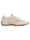 Rag & Bone Retro Runner Slim Raffia Sneakers In Neutral