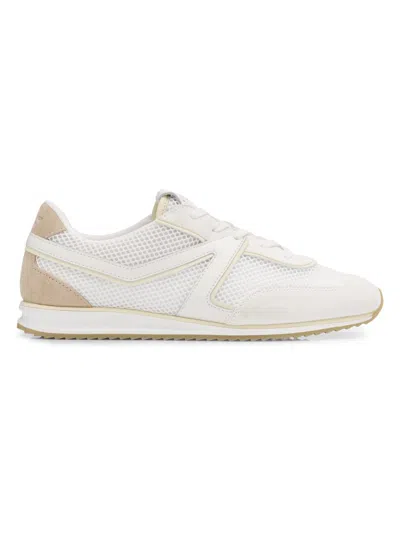 Rag & Bone Women's Retro Trainer 20mm Mesh Suede Sneakers In White