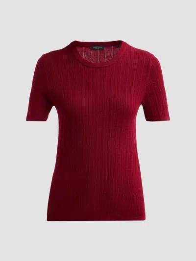 Rag & Bone Women's Rhodes Wool Pontelle-knit Top In Red