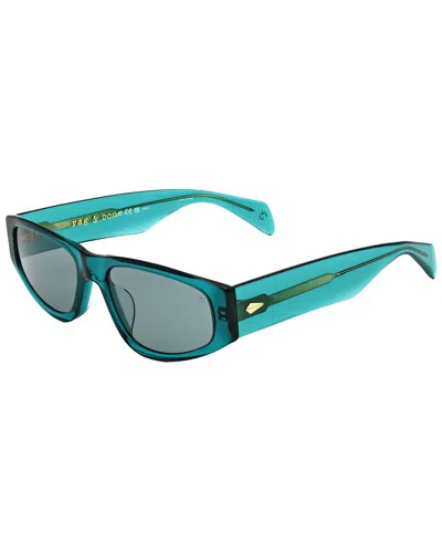 Rag & Bone 55mm Oval Sunglasses In Blue