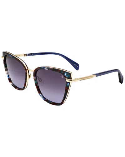 Rag & Bone Women's Rnb1057 56mm Sunglasses In Blue