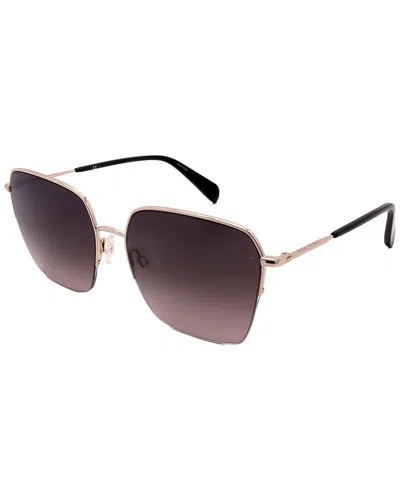 Rag & Bone Women's Rnb1069/g/s 58mm Sunglasses In Gold