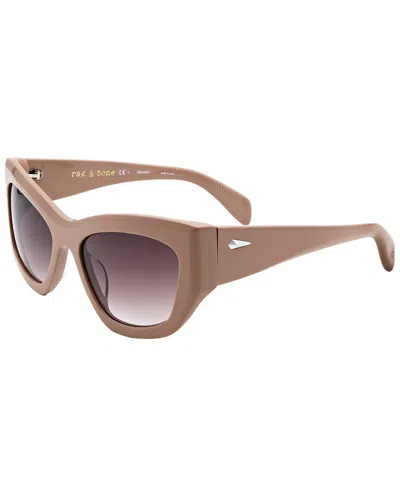 Rag & Bone Women's 56mm Beige Sunglasses In Brown