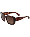 Rag & Bone 54mm Gradient Rectangular Sunglasses In Brown