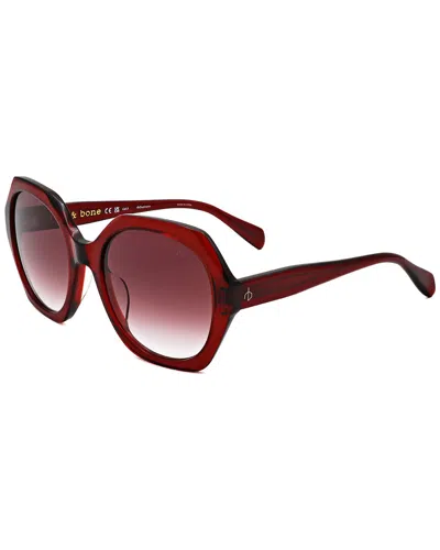 Rag & Bone Women's Rnb1078/s 55mm Sunglasses In Burgundy
