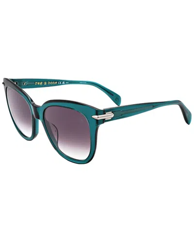 Rag & Bone Women's Rnb1088 55mm Sunglasses In Green