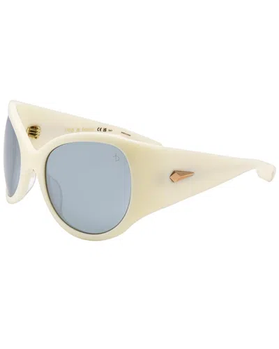 Rag & Bone Women's Rnb6004 56mm Sunglasses In White
