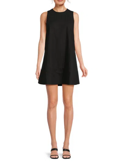 Rag & Bone Women's Rosalind A-line Cotton-linen Minidress In Black