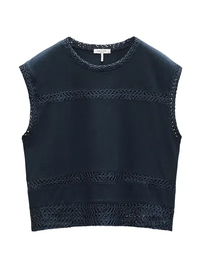 Rag & Bone Women's Rosie Lace-trim Cotton Tank