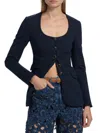 Rag & Bone Women's Roslyn Ponte U-neck Blazer In Blue