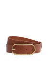 Rag & Bone Rounded Rebound Leather Belt In Brown