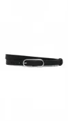 Rag & Bone Rebound Logo Engraved Leather Belt In Black