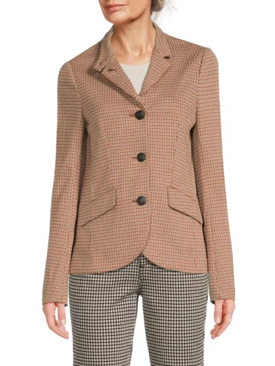 Rag & Bone Women's Sadie Patterned Cotton-blend Blazer In Brown