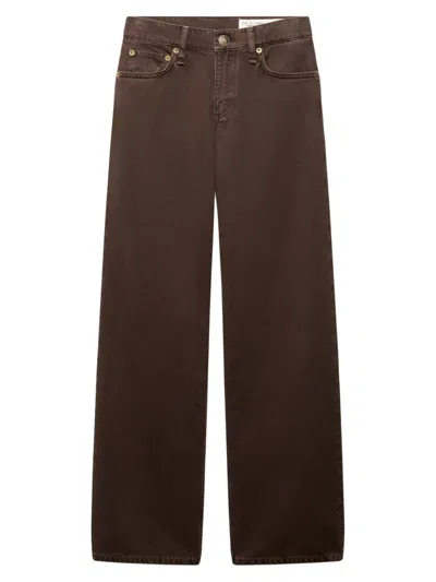 Rag & Bone Women's Saige Cotton Straight-leg Jeans In Burgundy