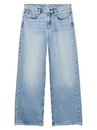 Rag & Bone Women's Saige Low-rise Straight-leg Jeans In Blue