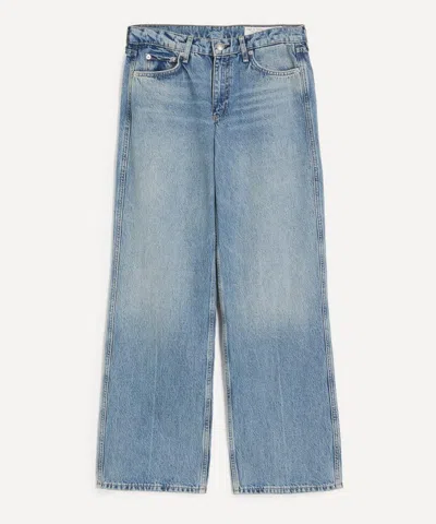 Rag & Bone Women's Saige Relaxed Straight Jeans In Rosland In Blue