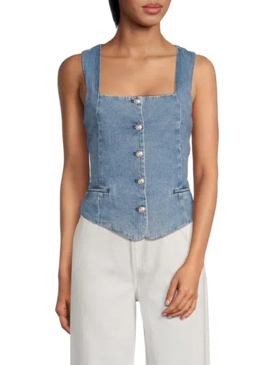 Rag & Bone Women's Seraphina Denim Top In Blue
