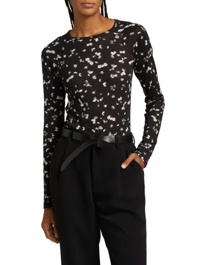 Rag & Bone Women's Shaw Botanical Cotton-blend Crewneck T-shirt