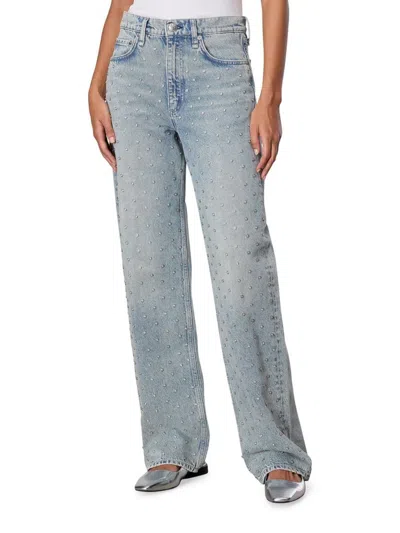 Rag & Bone Women's Shea Embellished High-rise Straight-leg Jeans