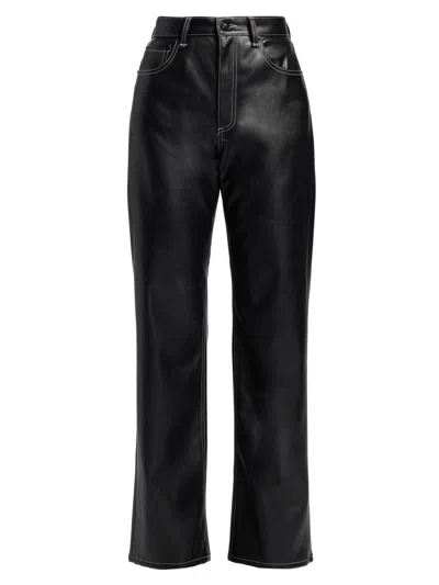 Rag & Bone Women's Shea Faux Leather Straight-leg Pants In Black