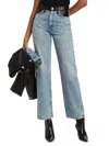 Rag & Bone Logan Womens High Rise Cropped Ankle Jeans In Blue