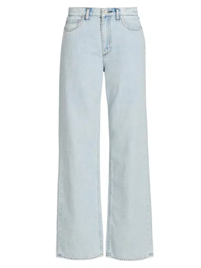 Rag & Bone Shea Featherweight High Rise Straight Jeans In Cliffside In Blue