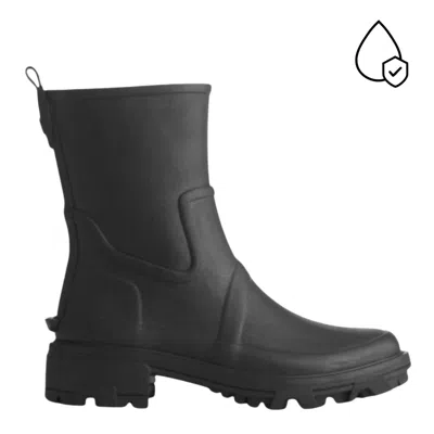 Rag & Bone Women's Shiloh Combat Rain Boot In Black