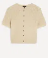 Rag & Bone Women's Sierra Textured Short-sleeve Cardigan In Neutral