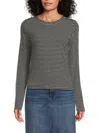 Rag & Bone Women's Slub Long-sleeve Crewneck T-shirt In Multi