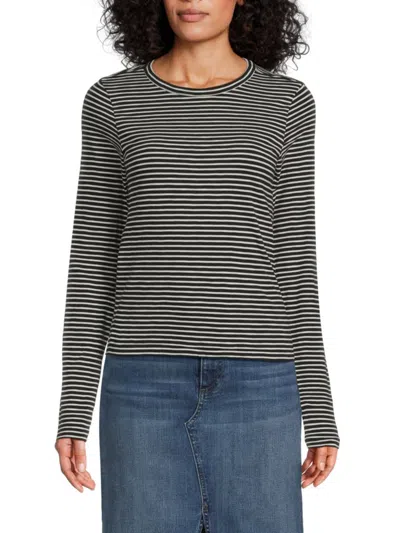 Rag & Bone Women's Slub Long-sleeve Crewneck T-shirt In Multi