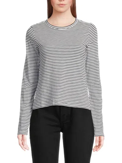 Rag & Bone Women's Slub Long-sleeve Crewneck T-shirt In Animal Print