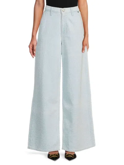 Rag & Bone Babies'  Women's Sofie High-rise Wide-leg Jeans In Blue