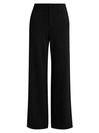 Rag & Bone Women's Sofie Ponte Wide-leg Pants In Black