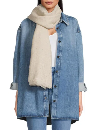 Rag & Bone Women's Stella Sequined Wool-blend Scarf In Sand