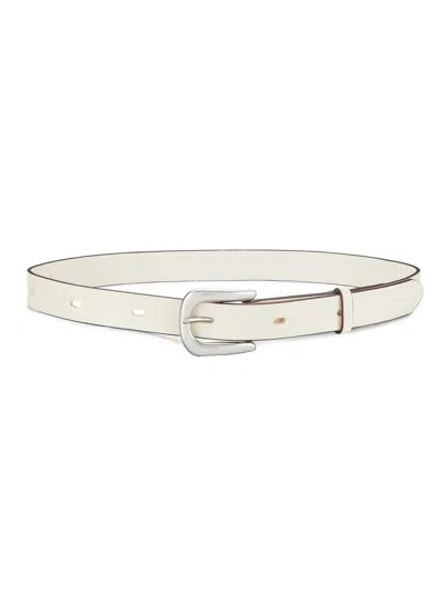 Rag & Bone Women's Stevie Leather Belt In White