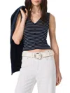 Rag & Bone Women's Striped Buttoned Knit Tank In Multi