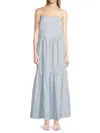 Rag & Bone Women's Striped Cotton Maxi Dress In Blue