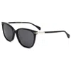 Rag & Bone Women's Rnb1035 55mm Polarized Sunglasses In Black