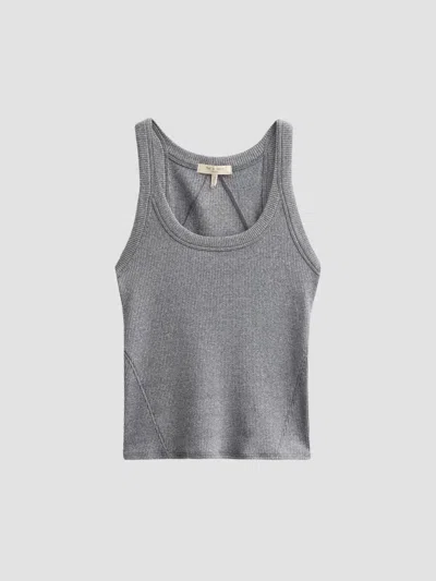 Rag & Bone Women's The Essential Rib Wide String Tank In Gray