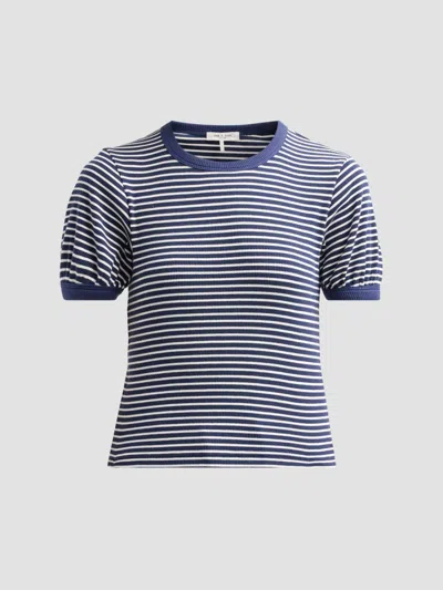Rag & Bone Women's The Essential Striped Pima Cotton T-shirt In Blue