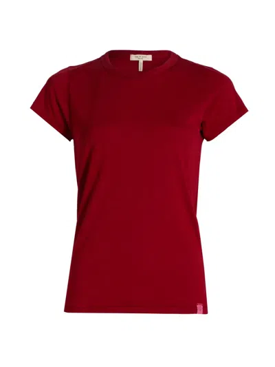 Rag & Bone Women's The Slub Cotton T-shirt In Red