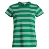 Rag & Bone Womens Green Mult Striped Short-sleeved Organic-cotton T-shirt In Green