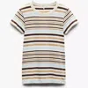 Rag & Bone Slub Striped-pattern T-shirt In Multi