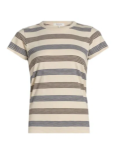 Rag & Bone Women's The Slub Striped Cotton T-shirt In Multi