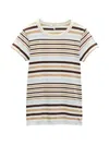 Rag & Bone Slub Striped-pattern T-shirt In Multi