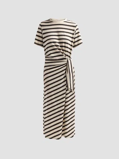Rag & Bone The Slub Stripe T-shirt Maxi Dress In Multi