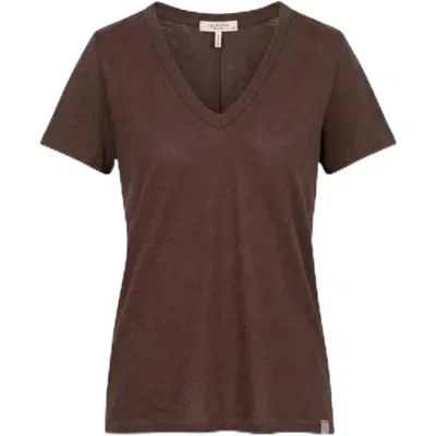 Rag & Bone Women's The Slub Vee, Coffee In Brown