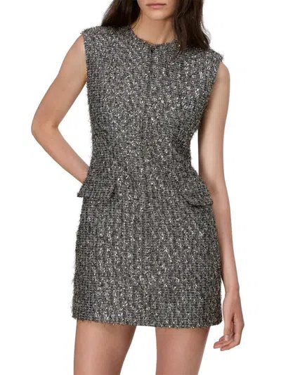 Rag & Bone Women's Tina Linton Wool-blend Sleeveless Minidress In Silver
