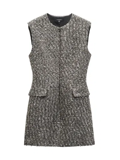 Rag & Bone Women's Tina Linton Wool-blend Sleeveless Minidress In Multi