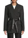 Rag & Bone Virginia Seersucker Blazer In Black